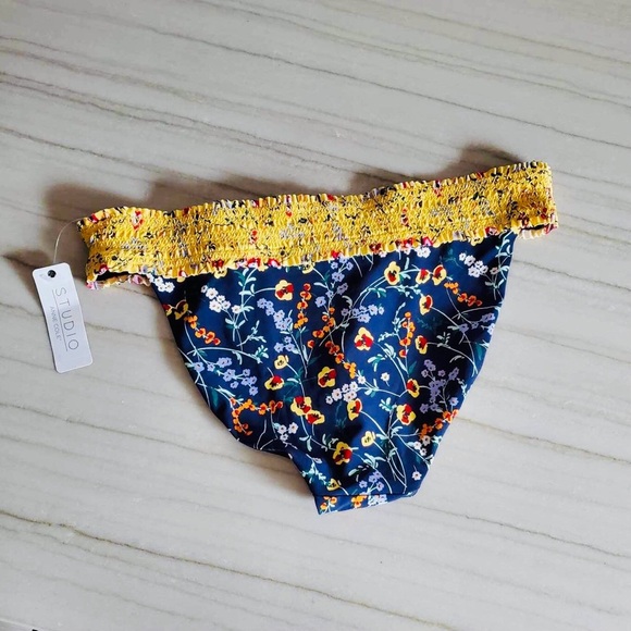 STUDIO Anne Cole Smocked Bikini Bottom Multicolor‎ XL - Picture 7 of 7